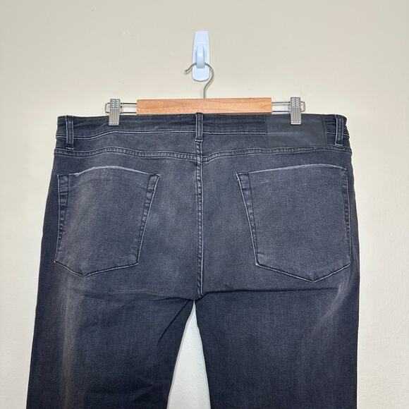 One Teaspoon Freebirds Low Waist Stretch Skinny Denim Jeans Black Plus Size 16 - Picture 5 of 9